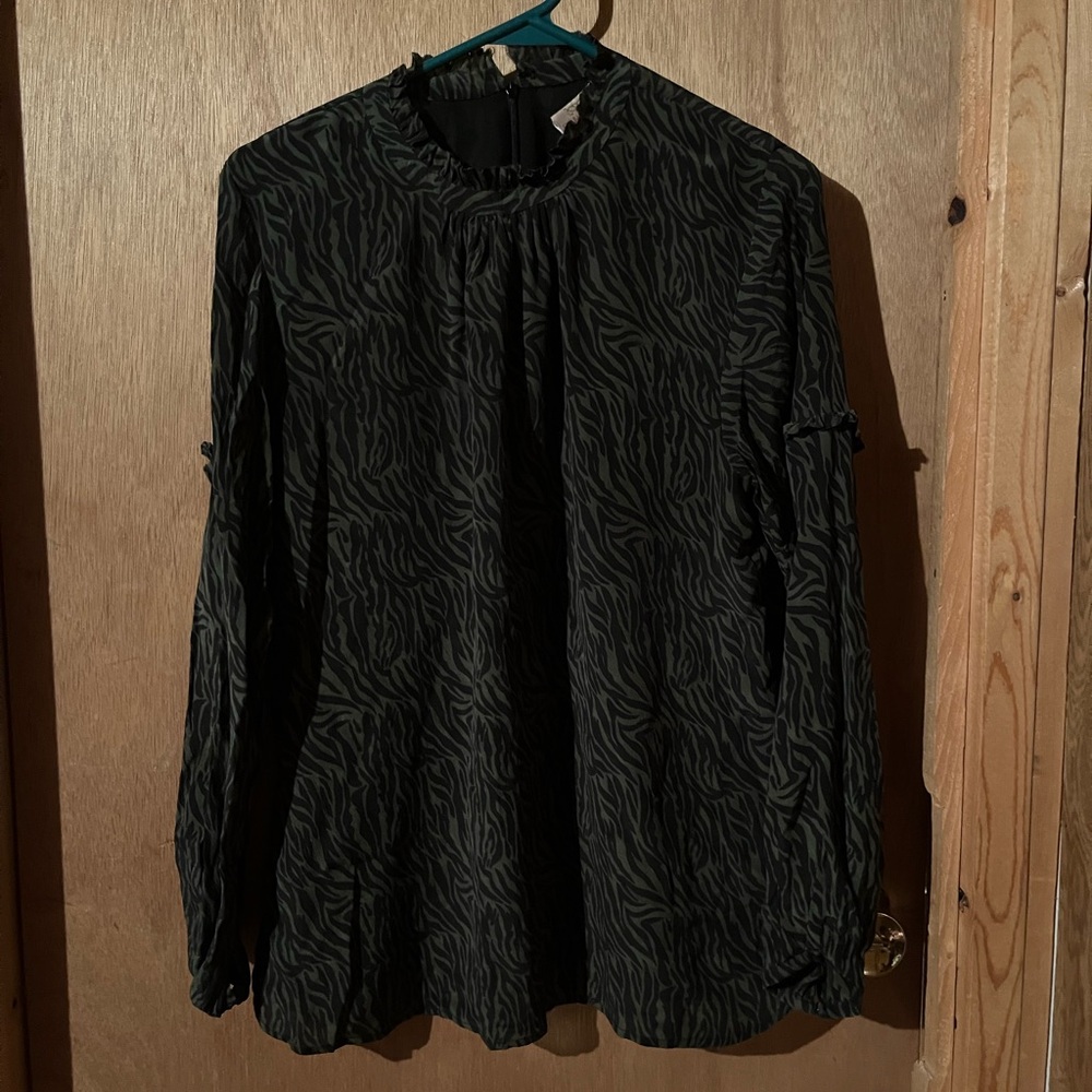 Elegant Black Zebra Print Women's Top